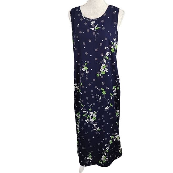 DRAPERS AND DAMONS WOMENS SLEEVELESS MAXI DRESS FLORAL DESIGN SIZE 8 - Picture 1 of 5